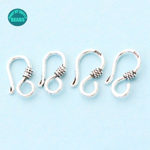 1/2/5 / 10 Stück Sterling Silber Armband S-Verschluss, Silber Verschluss Stecker, Schmuckherstellung Versorgung