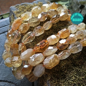 Brazilian Citrine Beads,Large Citrine Beads,20x15mm,Full Strand