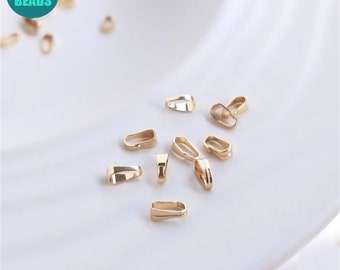 14K Gold Plated Brass Pinch Bails,Pendant Bails,Pinch Bails,Pendant Connector,Pendant Holder,Bails for Necklace pendant
