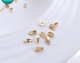 14K Gold Plated Brass Pinch Bails,Pendant Bails,Pinch Bails,Pendant Connector,Pendant Holder,Bails for Necklace pendant