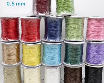 0.5mm Wax Rope Bracelet Rope Wax Cord Mutipul Colors Black Color Brown Color TSC017