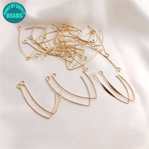 14k Gold Plated Earring Hooks,Gold Plated Ear Wire Hook,French Hooks,Ear wire Hooks,V Earring Hook,Big Earring Hooks