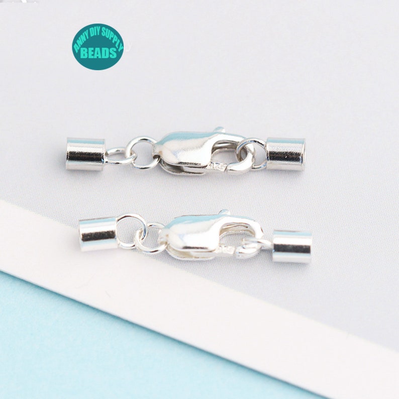 1/2/5/10 Set Sterling Silver Cord Ends Capend Caps Clasps Etsy UK