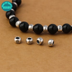 6mm S925 Sterling Silver Barrel Beads,Tiny Silver Beads,Matt Silver Beads,Sterling Silver Bead,Spacer Beads
