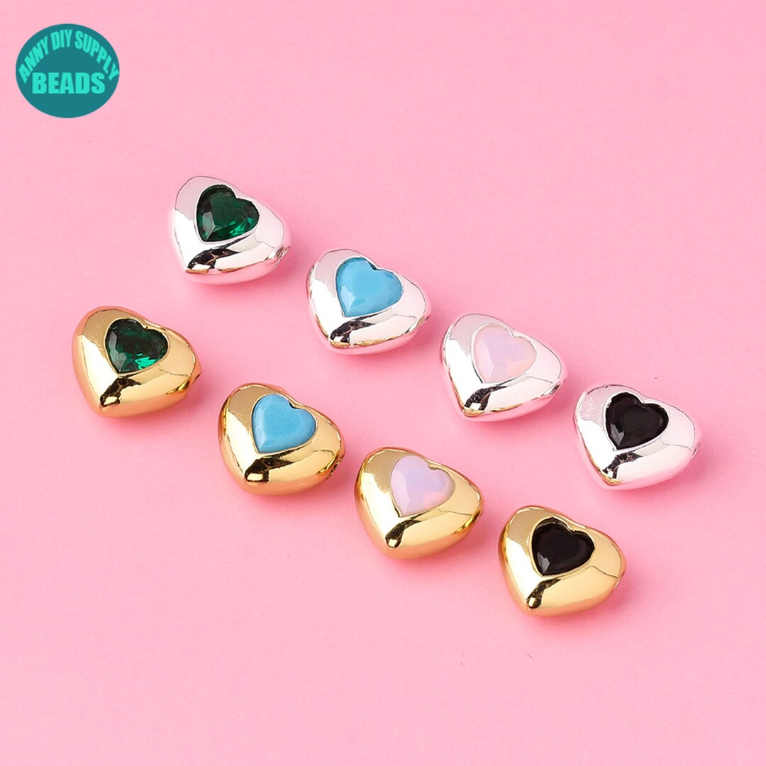 Cubic Heart Beads Necklace (925 Silver) main image 1
