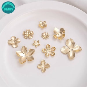 14K Real gold plated Bead Caps,Flower Bead Caps,Gold bead caps,Flower Bead Support,Flower Bead Caps,Bead Caps Jewelry Making