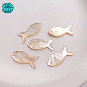 Charme de poisson de coquillage du Japon, pendentif de poisson égoutté d'huile, pendentif de collier, charme de poisson, résultats de bijoux de poisson