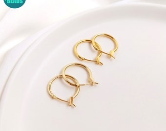 金メッキフレンチイヤリングフック、フレンチフック、イヤリングフック