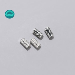 10pcs S925 Sterling Silver Small Tube Beads,Bracelet beads,Silver Tube beads Supply
