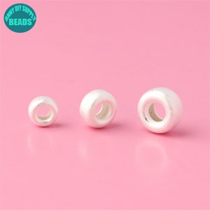 4/5/6mm S925 Sterling Silver Donut Spacer Beads,Metal Beads,Matte Sterling Silver Rondelle Bead,Bracelet making Bead Supply