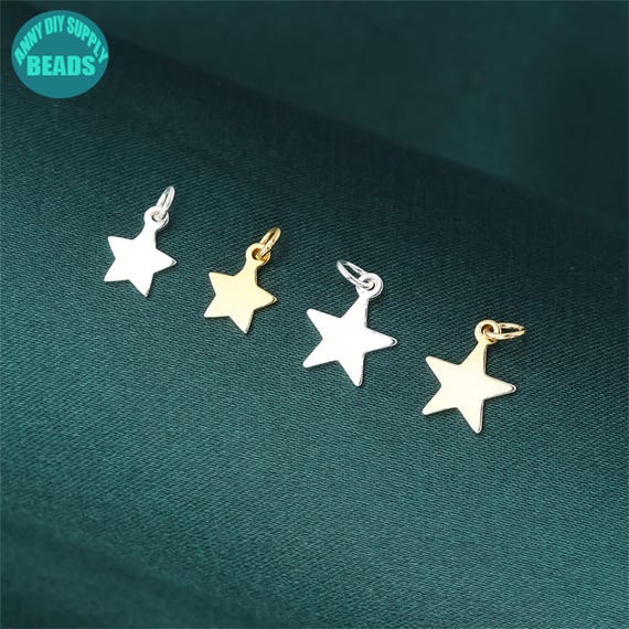 S925 Sterling Silver Star Charms,Silver Charms,Tiny Silver Star Charm,Silver Star pendant,dangle star charm,earring pendant