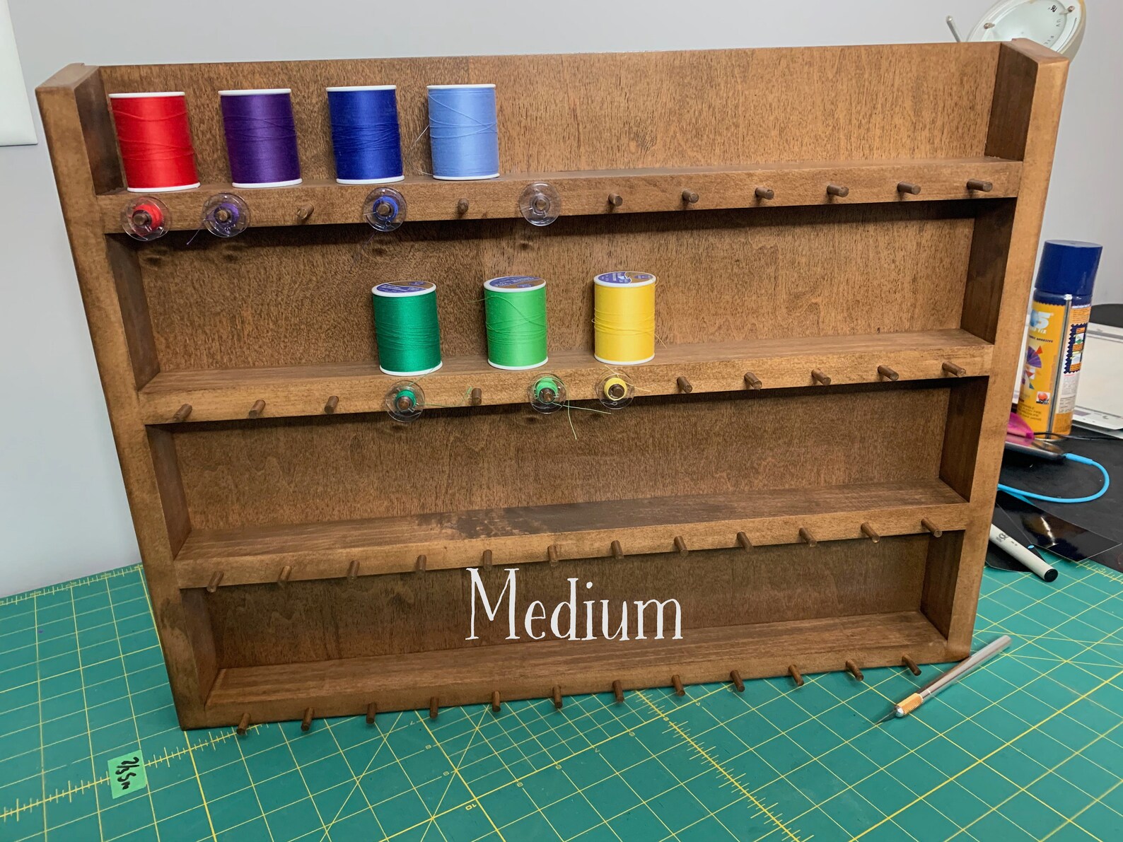 Wallmounted Maple Thread Holder / Thread Organizer for Etsy