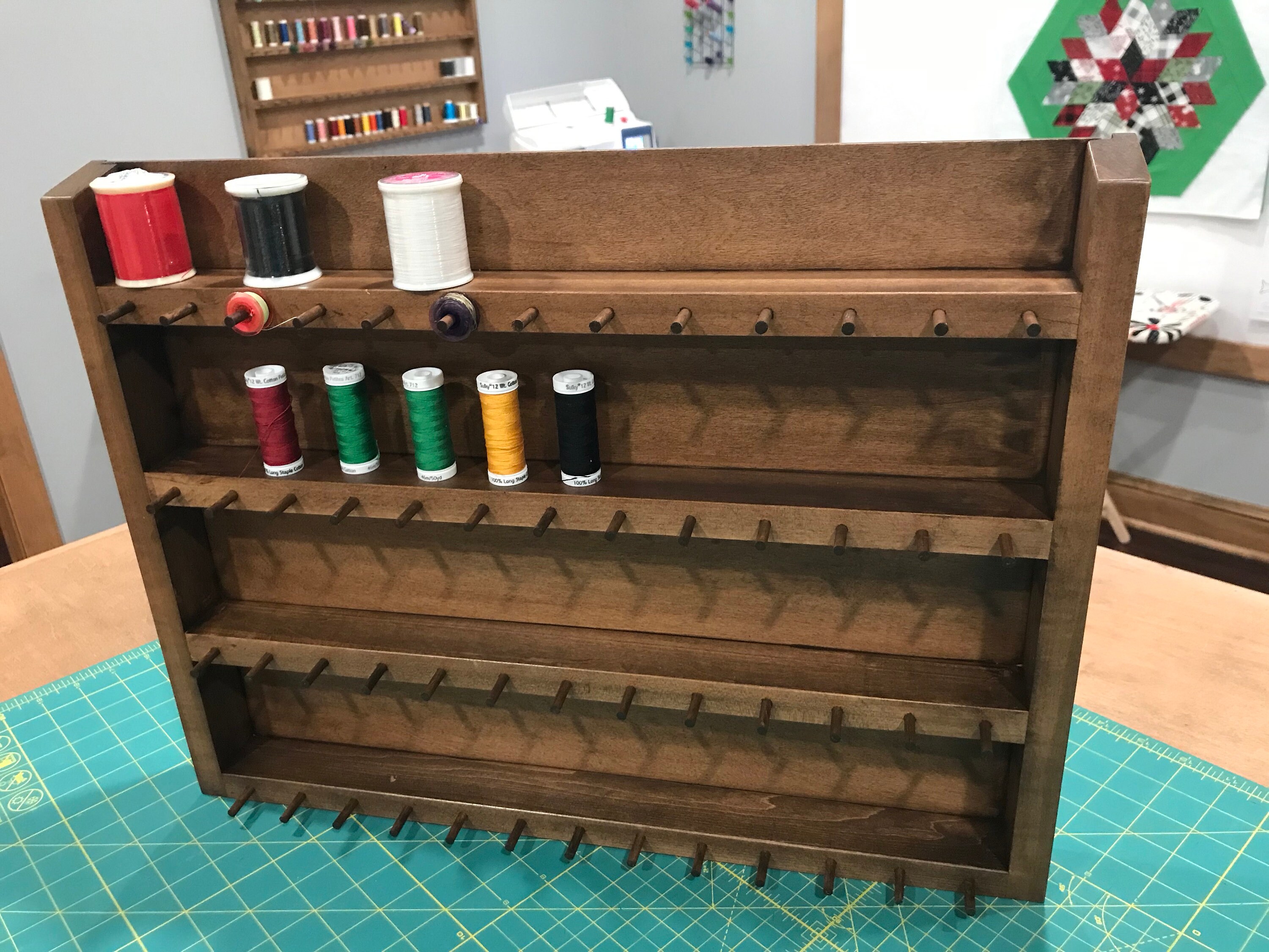 Maple Thread Holder / Thread Organizer for Quilting and Sewing Etsy