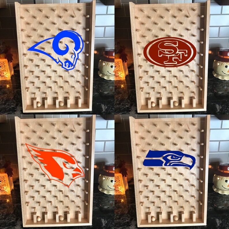 NFL Football team tabletop Plinko board / Drinko game Etsy