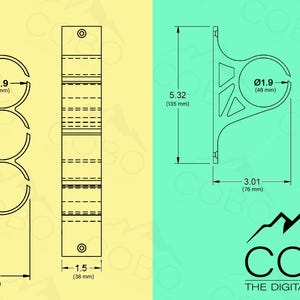 May include: A black metal shelf unit with three circular openings for holding bottles. The shelf is 8.81 inches tall, 3.01 inches wide, and 1.5 inches deep. The openings are 1.9 inches in diameter.