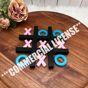Licencia comercial Tic-Tac-Toe To Go Archivo STL digital para impresión 3D, juego, TicTacToe portátil