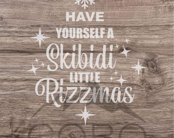 Have Yourself a Skibidi Little Christmas SVG Decal, Car Decal PNG