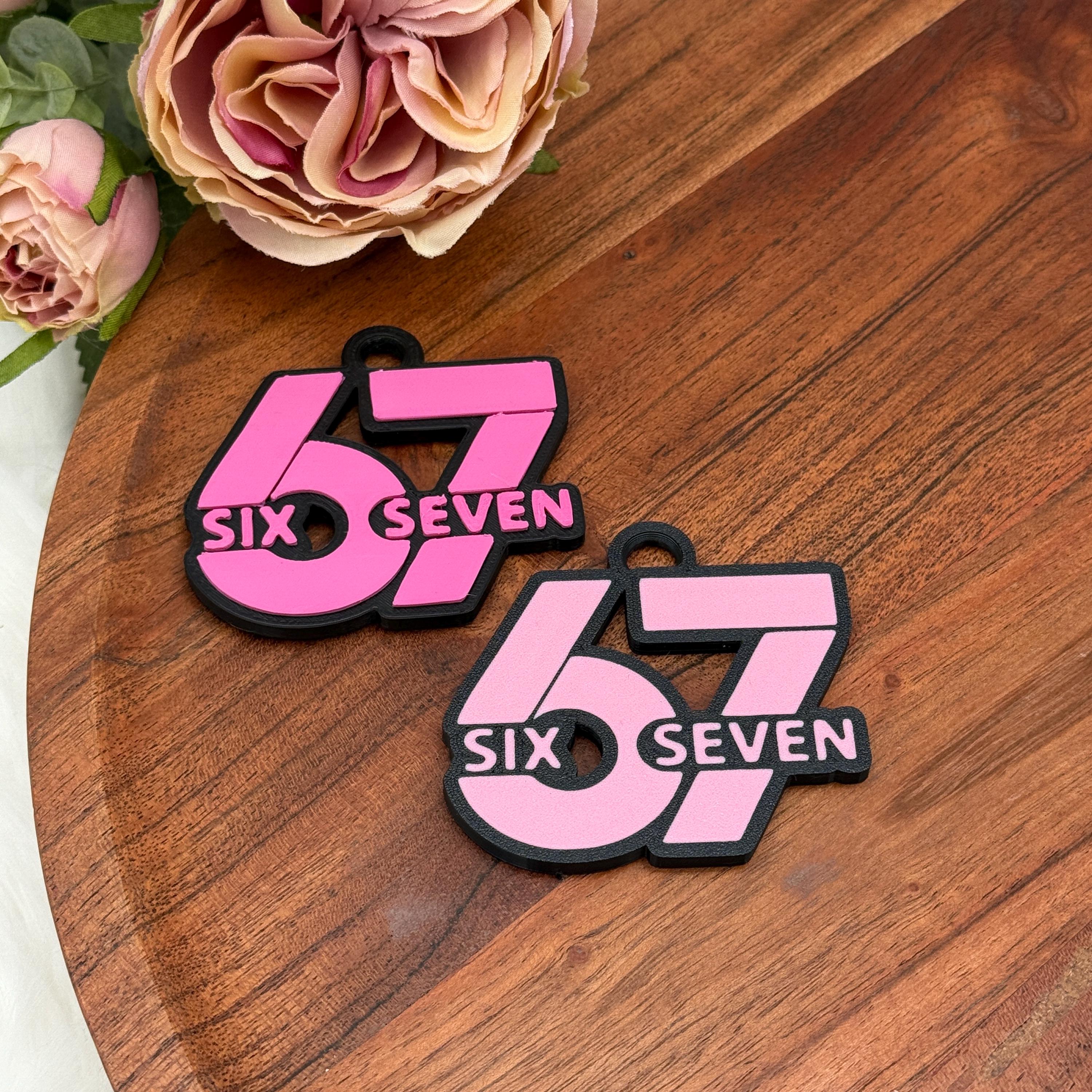 Six Seven 6 7 Ornament Keychain Digital STL File for 3D Printing