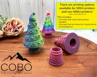 Christmas Tree Chapstick Stasher Stocking Stuffer/Ornament Digital STL file for 3D Printing