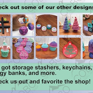 Storage Containers with screw on lid Small Medium and Large Sizes STL and 3MF FILE ONLY, pot leaf container, 3D printed Gift, Stoner Gift image 8