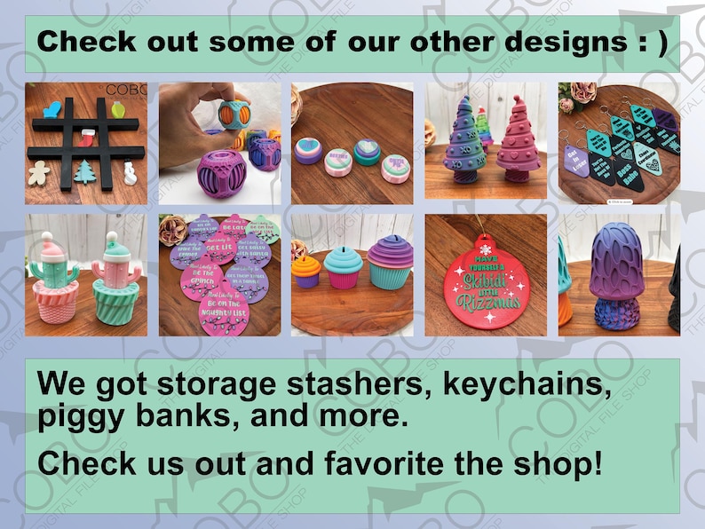 Storage Containers with screw on lid Small Medium and Large Sizes STL and 3MF FILE ONLY, pot leaf container, 3D printed Gift, Stoner Gift image 8
