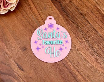 Santa's Favorite Ho Ornament digitaal STL-bestand voor 3D-printen
