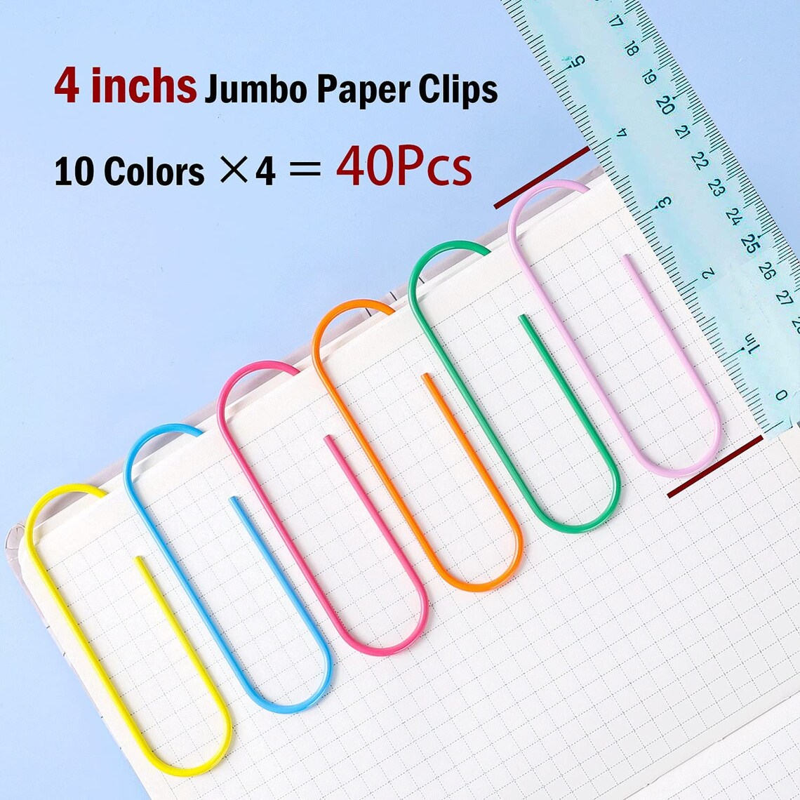 40Pcs 4 Paper Clip Holder Vinyl Coated Multicolored Etsy