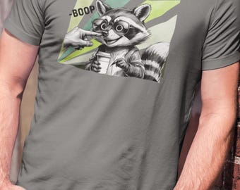 Playful Raccoon Graphic T-Shirt, Whimsical Tee of raccoon, Perfect Gift for raccoon lovers, funny raccoon shirt, sarcastic top, animal meme