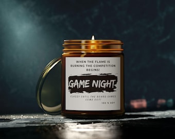 Game Night Scented Candle, Perfect for Board Gamers, Funny Gaming Candle, Board Game Gift, Game Night Candle, Game Night Gift