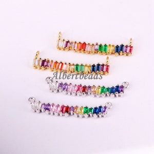AZYZ333-5172 Beautiful Pendant, Multi Color Cubic Zirconia CZ Crystal Pendant Charms, Rainbow CZ Penda nt, Jewelry Accessoies 10PCS