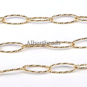 5 Meter, Metall Kupfer Kette Gold Oval Link Bulk Ketten DIY Brieftasche Kette Schmuck Halskette machen Zubehör