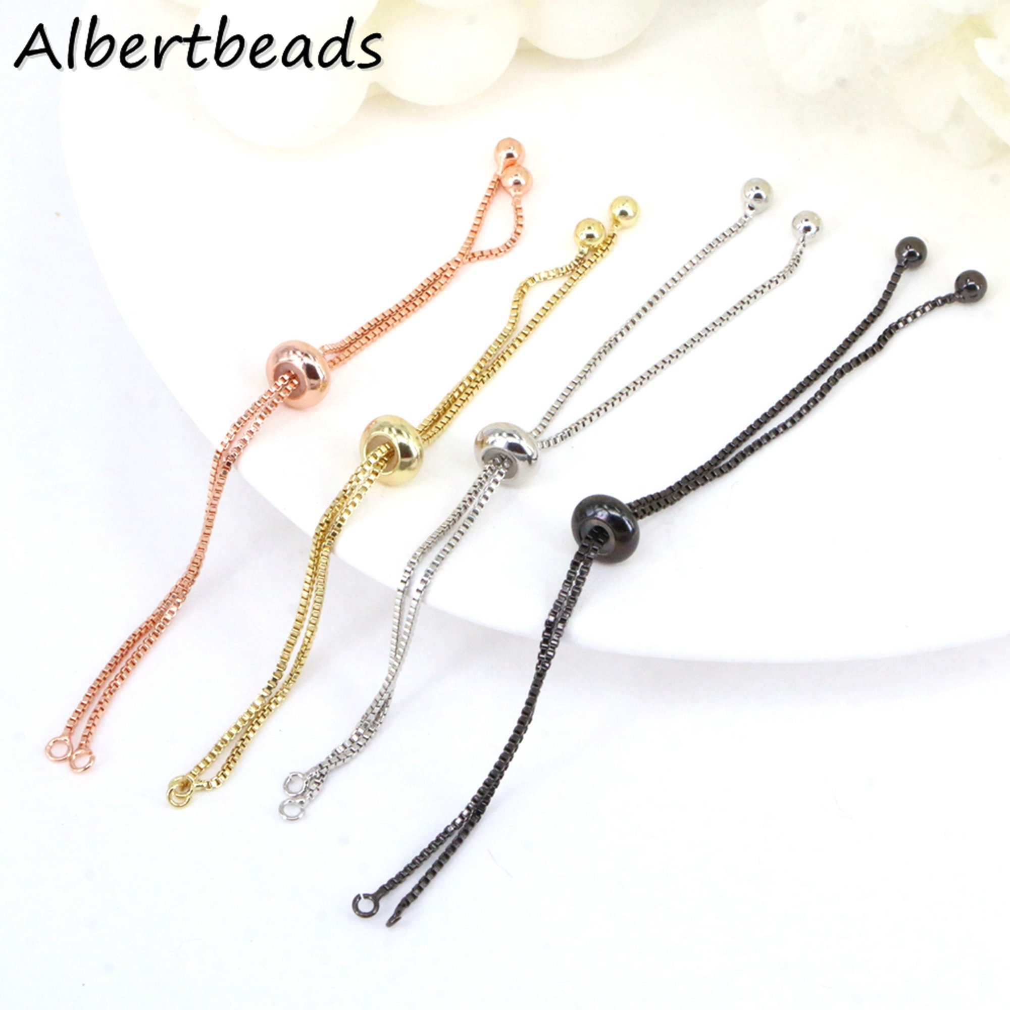 20-Piece Snake Chain Bracelet Set With Helper Tool - Gold & Silver Adjustable Charm Bracelets
