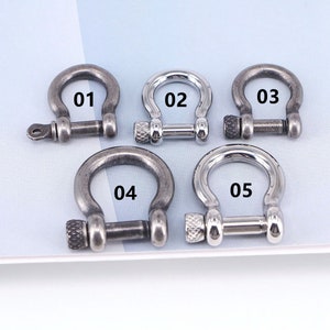 10PCS, Stainless Steel U Shackle Clasp End Closure Component, Large Stainless Steel Clasp, U Shackle, Accessories