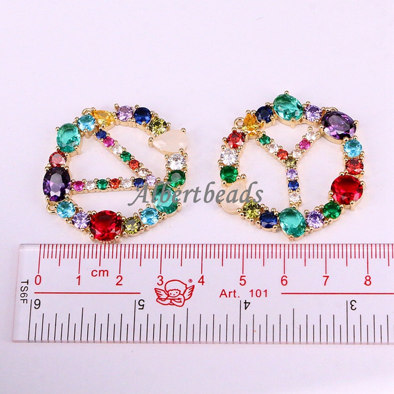 ZYZ336-7703 Rainbow Color Crystal Zircon Letter Alphabet Pendant Initial Letter CZ Stone Women Jewelry Pendant 5PCS