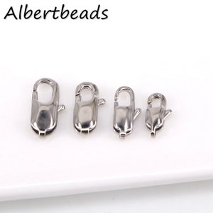 30PCS, STAINLESS Steel Lobster Clasp Claw Clasp - Stainless Steel Lobster Clasp Findings for Jewelry Making Necklace Bracelet