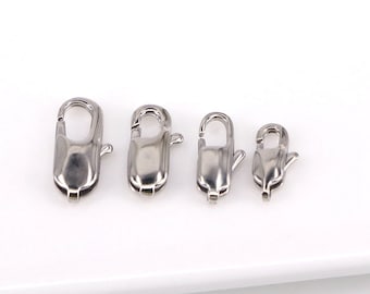 30PCS, STAINLESS Steel Lobster Clasp Claw Clasp - Stainless Steel Lobster Clasp Findings for Jewelry Making Necklace Bracelet