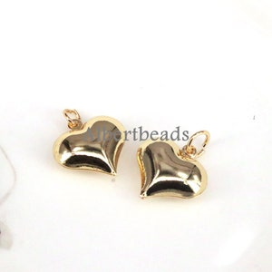 20PCS, High Polished Heart Pendant/Charm,Hear Charm, Necklace Bracelet Charm Pendant