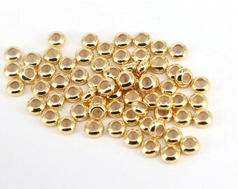 50PCS, Gold/Silver/Rose Gold/Black color color slide beads