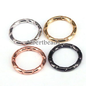 5PCS, Gold/Silver/Gunmental/Rose Gold Round Carabiner Clasp, CZ Snap Clip Trigger Clasp, Spring Buckle for Chain Purse Key Jewelery