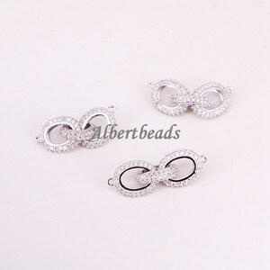 AZYZ317-5825 Micro Pave CZ Bracelet Connector, Link Chain Connector, Bracelet Bar Connector, CZ Bar Connector, Jewelry Findings 5PCS image 4
