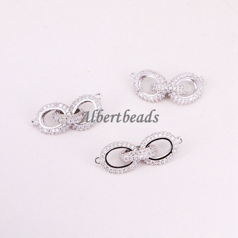 AZYZ317-5825 Micro Pave CZ Bracelet Connector, Link Chain Connector, Bracelet Bar Connector, CZ Bar Connector, Jewelry Findings 5PCS image 4