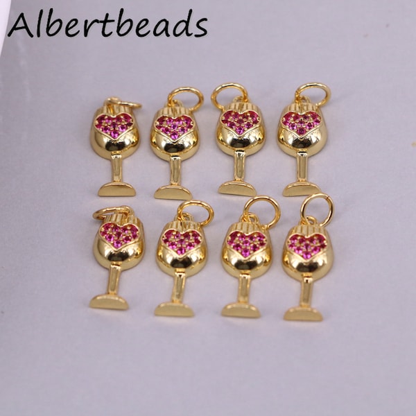 Wine Glass Necklace Etsy