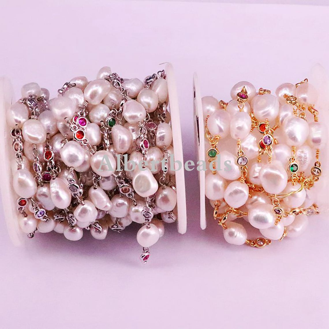 Natural Pearl Chains for Jewelry Making Irregular Pearl Beads Etsy