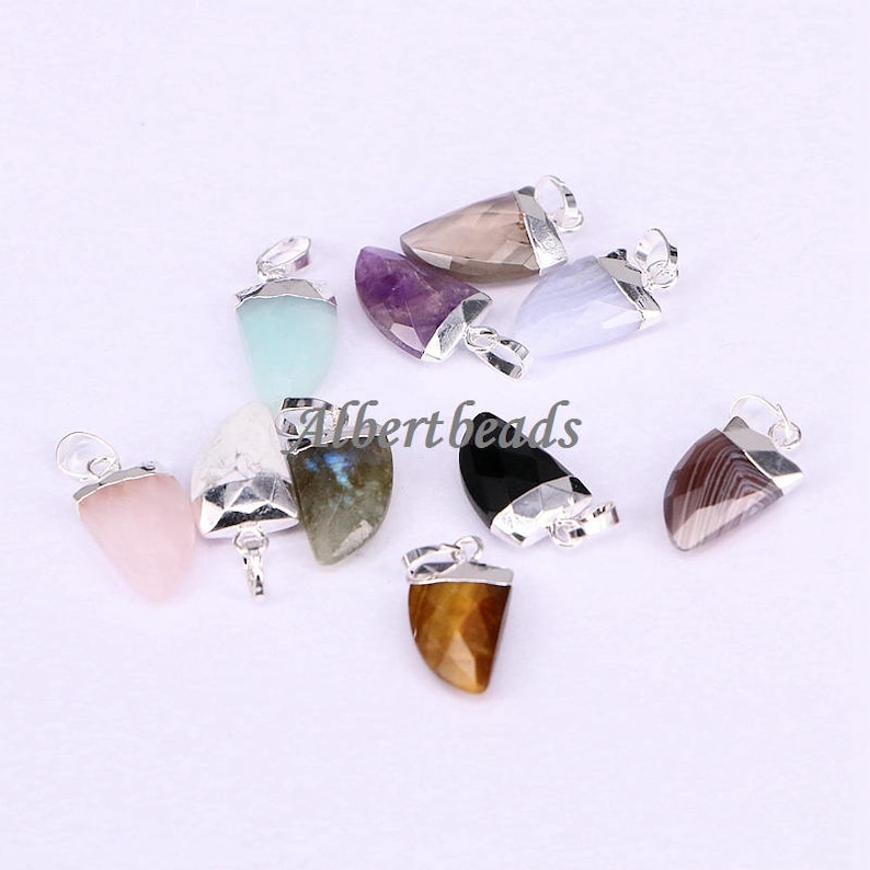 AZYZ180-9696 Natural Stone Pendant Horn Shape Charms Pendants For Jewelry Making Necklace Pendants DIY Women Jewery Findings 510PCS