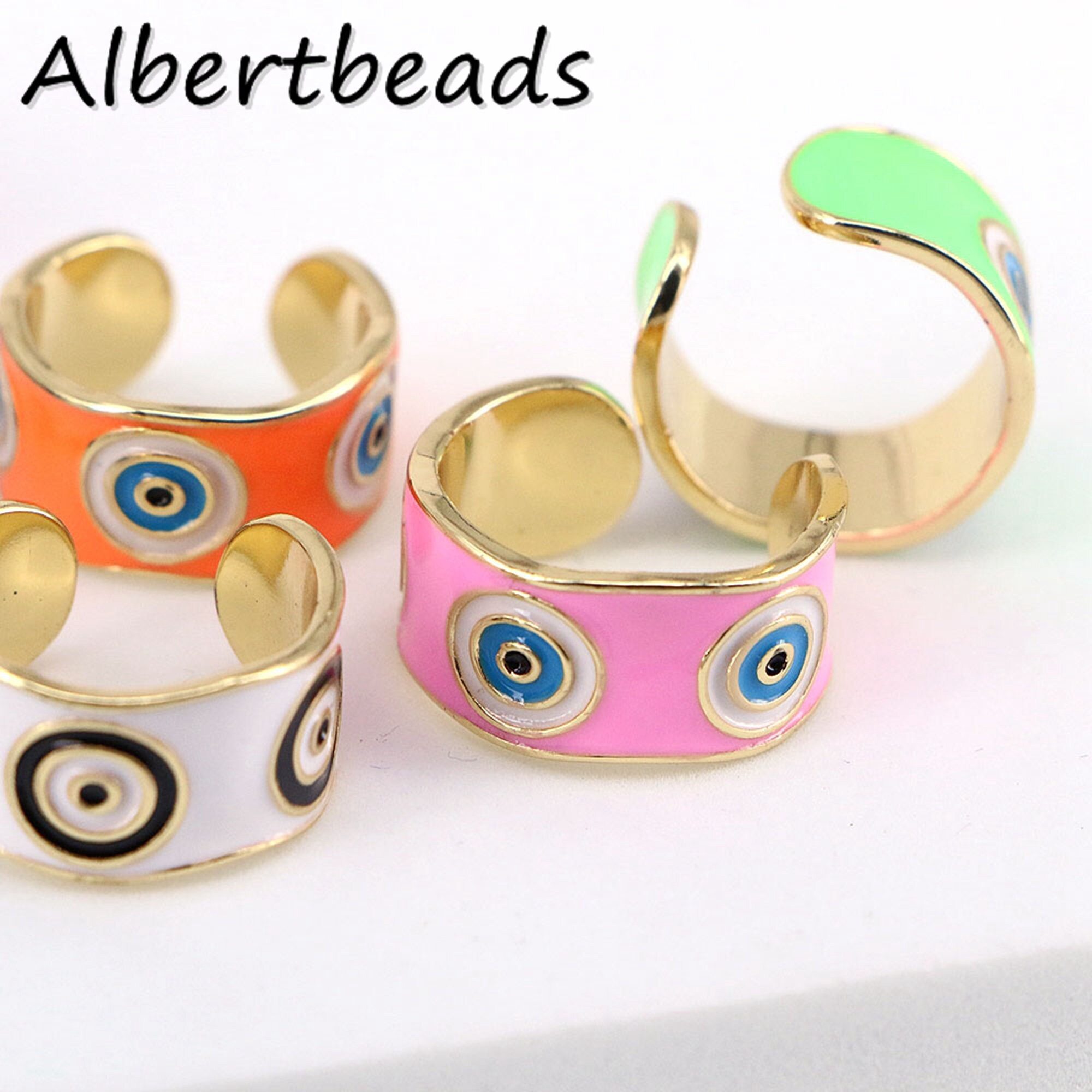 evil eye enamel ring