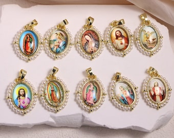 10pcs, Virgen Mary, Virgen Mary Jewelry, Resin Jewelry, Resin Pendant , Accessories, Personalized Gift, 22x28mm