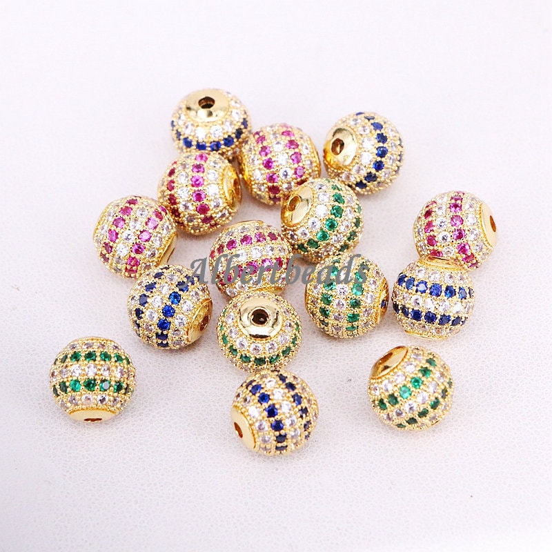 AZYZ316-5497 Copper Micro Pave Mix Color Cubic Zirconia