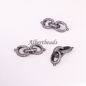 AZYZ317-5825 Micro Pave CZ Bracelet Connector, Link Chain Connector, Bracelet Bar Connector, CZ Bar Connector, Jewelry Findings 5PCS image 7