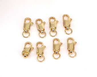 30PCS, Gold Lobster Clasp, Spring Clasp, Gold-Plated Clasp, Bracelet Clasp, Necklace Clasp