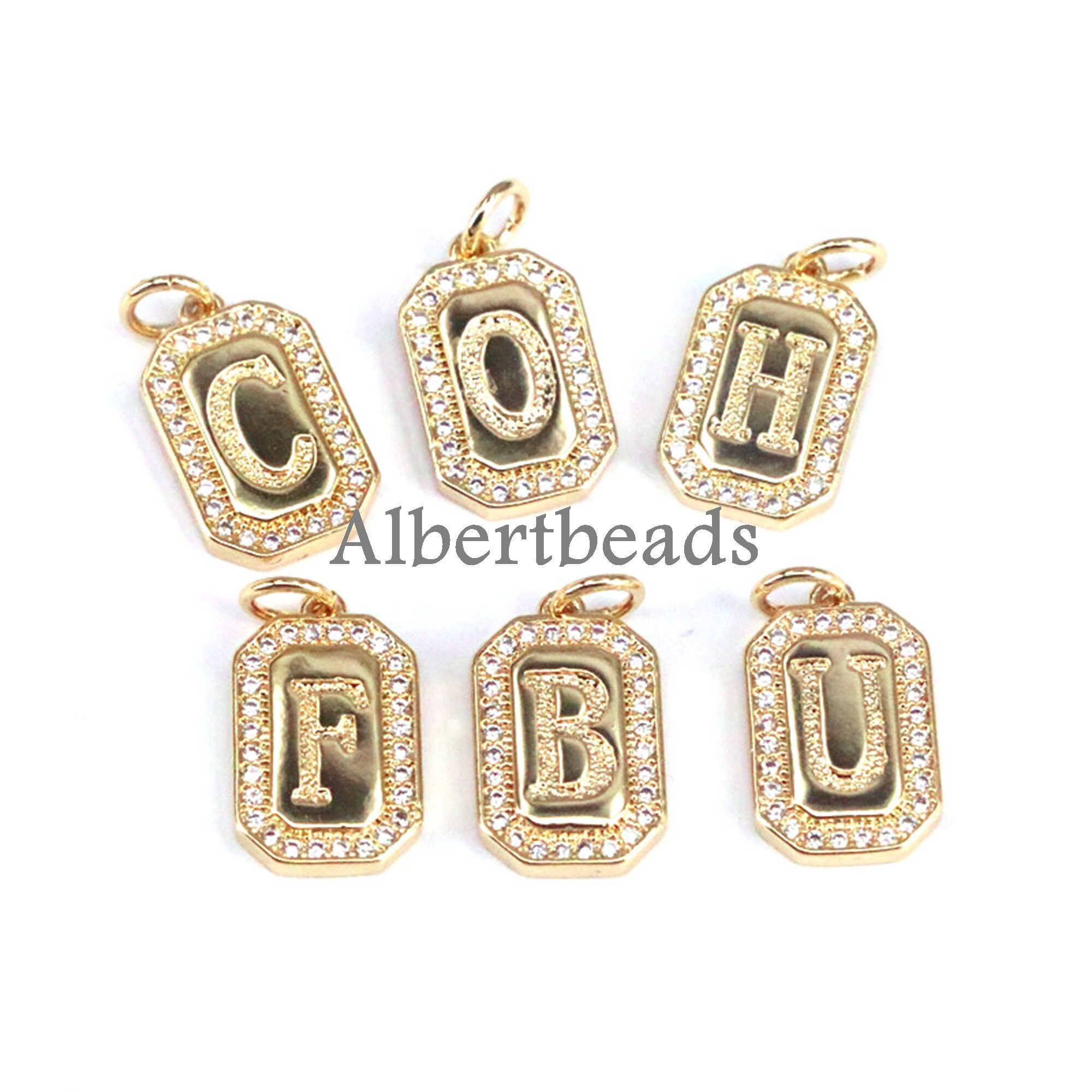 1026PCS Gold Initial Letter Charm Gold Plated Alphabet Etsy